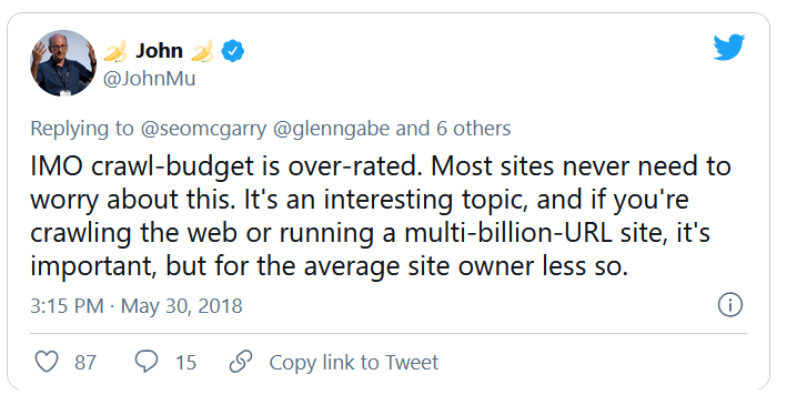 Google crawl rate from John Mueller